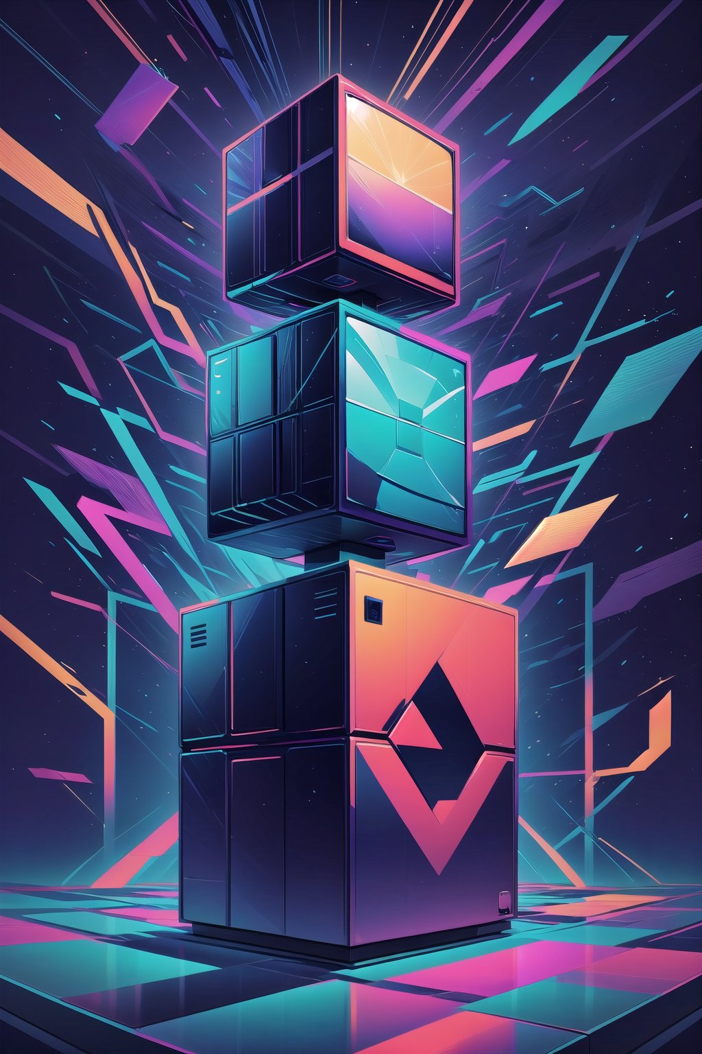 cube, electricity

