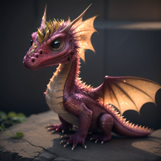 dragon, dragon cute, wings, simple_background, best quality, realistic