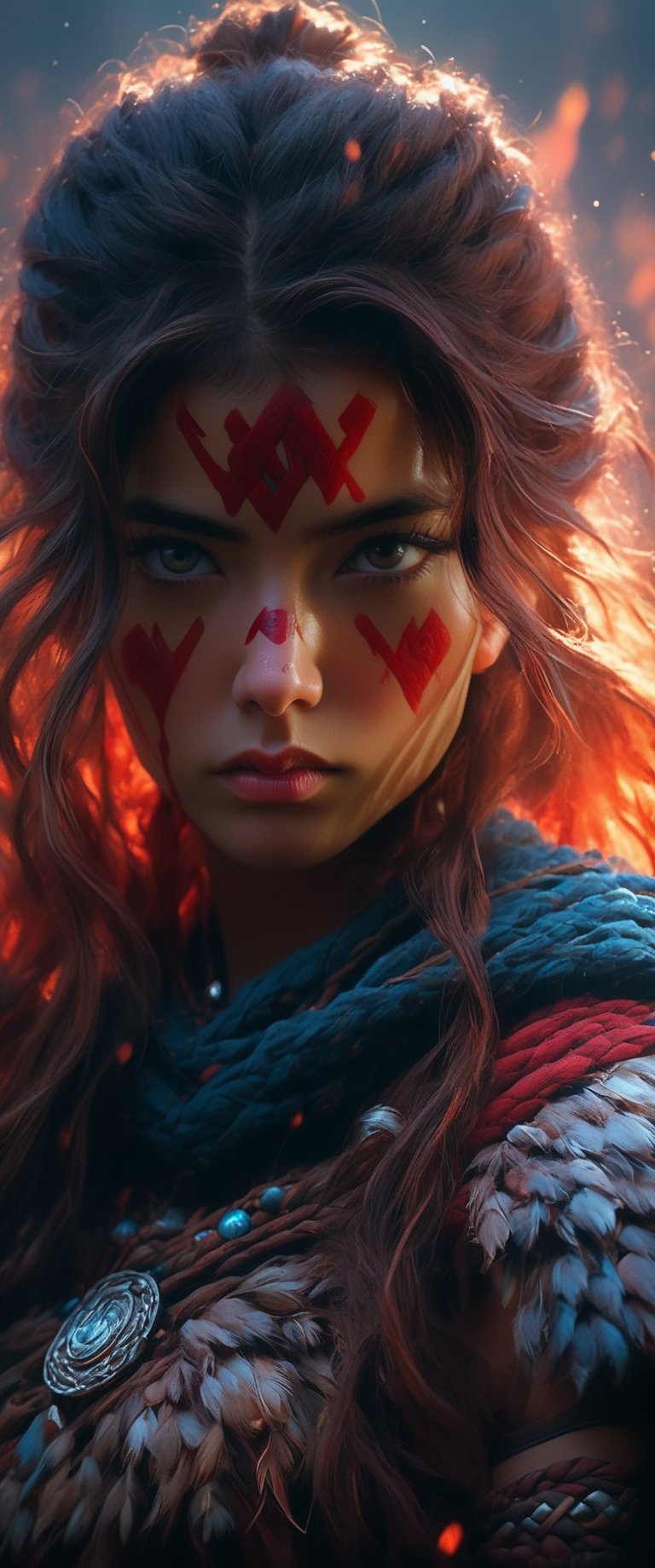 A stunning intricate full color portrait of (sks woman:1) as (viking warrior), (barbarian), epic character composition, by ilya kuvshinov, alessio albi, nina masic, sharp focus, natural lighting, subsurface scattering, f2, 35mm, film grain, , perfect composition, beautiful detailed intricate insanely detailed octane render trending on artstation, 8 k artistic photography, photorealistic concept art, soft natural volumetric cinematic perfect light, chiaroscuro, award - winning photograph, masterpiece, oil on canvas, raphael, caravaggio, greg rutkowski, beeple, beksinski, giger