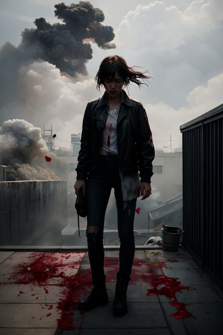full body,  Blood Mist,  background_Urban rooftop by imi291 on Tensor.Art