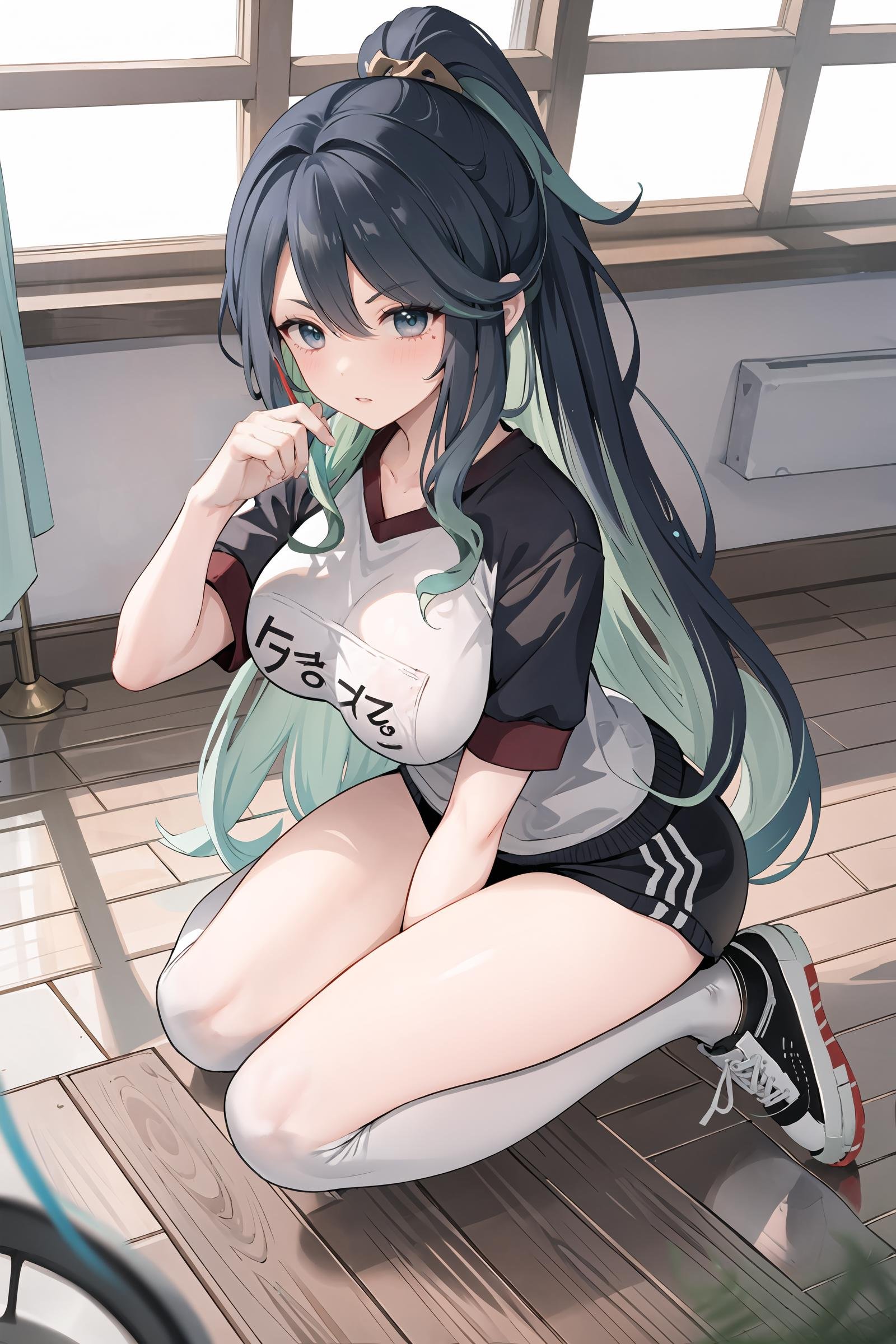 1girl,  xianyun \(genshin impact\),  gym uniform by okingjo on Tensor.Art