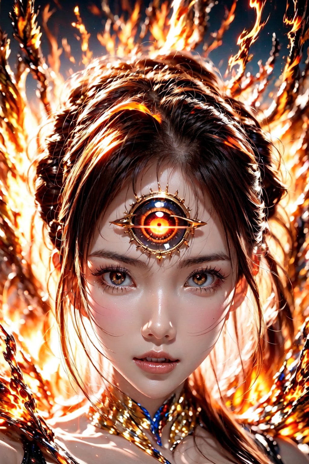 wife , glowing eye,  fire eye,<lora:EMS-283799-EMS:0.800000>