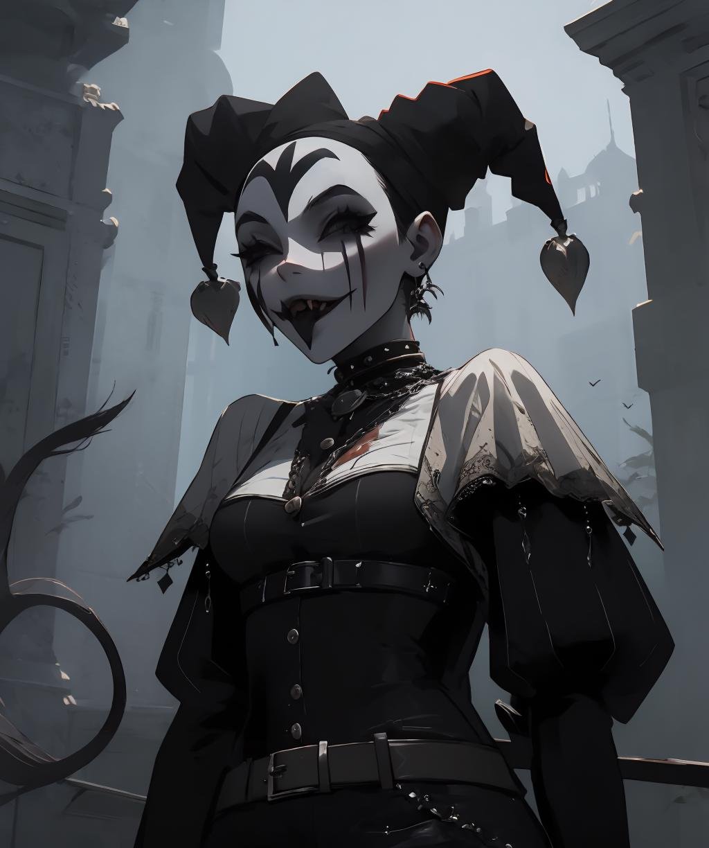 dark theme,  jester,  1girl on Tensor.Art