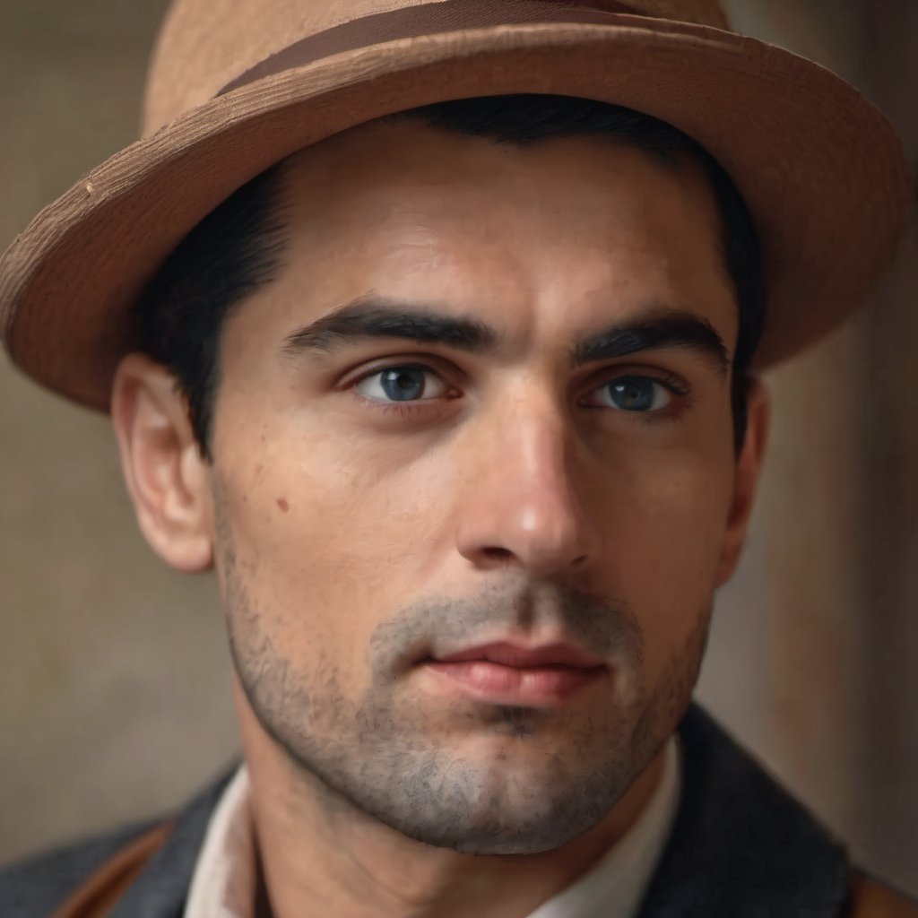 a handsome man, thick eyebrows, looking at the viewer, no background, realistic, photorealistic, European man, soft aesthetic

8k, cinematic lighting, very dramatic, very artistic, soft aesthetic, innocent, art by john singer sargent, greg rutkowski, Camera settings to capture such a vibrant and detailed image would likely include: Canon EOS 5D Mark IV, Lens: 85mm f/1.8, f/4.0, ISO 100, 1/500 sec,