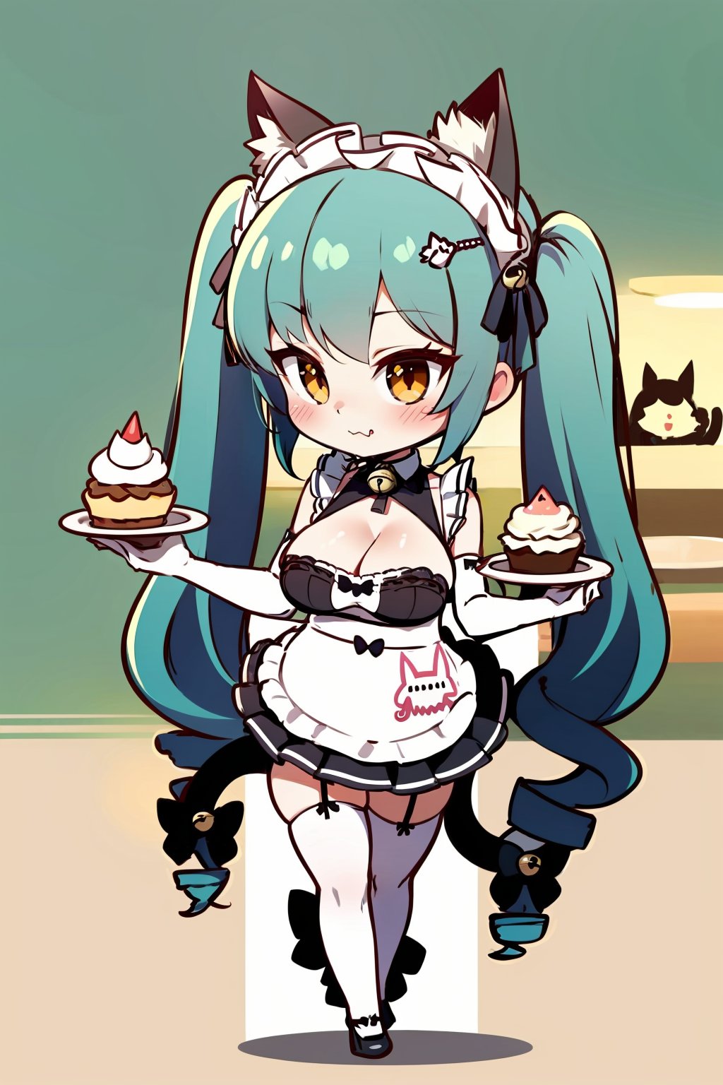 unkindmaid,  solo,  cat tail by Ttan on Tensor.Art