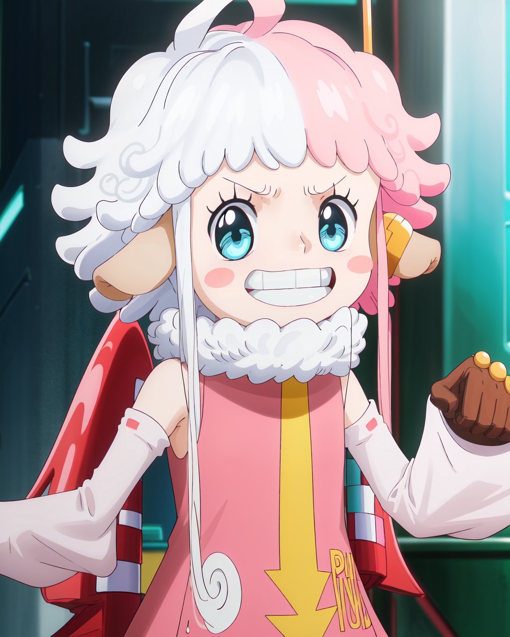 1girl,  pink hair,  white hair by Ttan on Tensor.Art