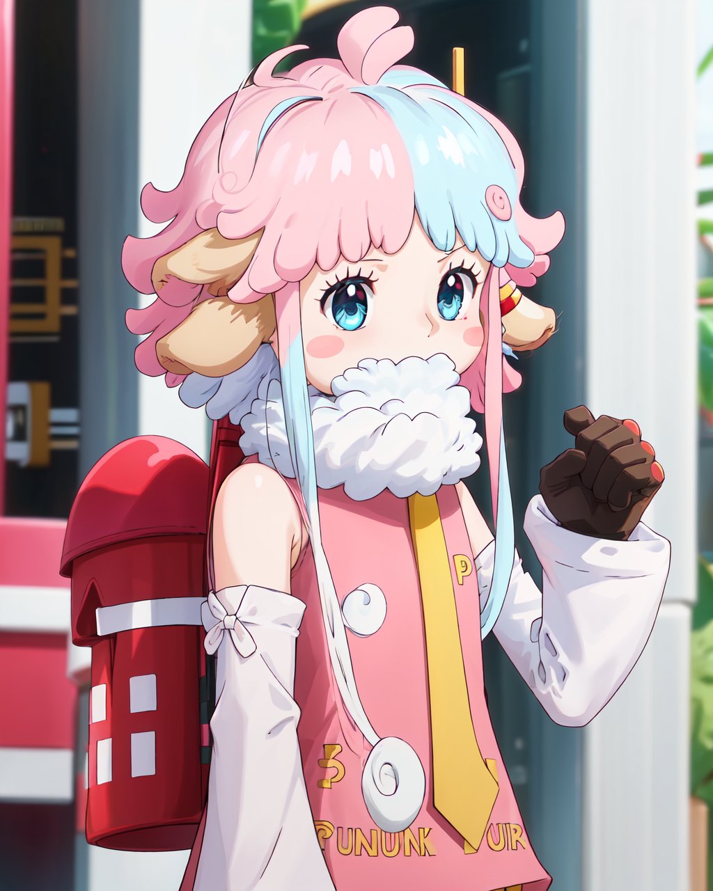 1girl,  pink hair,  white hair by Ttan on Tensor.Art
