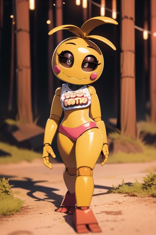 <lora:toychica-05:1> toychica, full body, red forest, detailed background, detailed shading, detailed ambient light, detailed background, masterpiece,