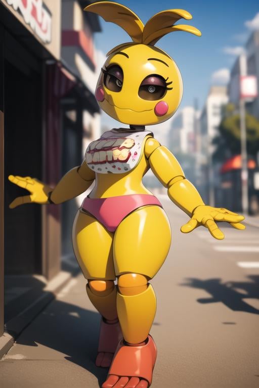 <lora:toychica-05:1> toychica, full body, outdoors, detailed background, detailed shading, detailed ambient light, detailed background, masterpiece,