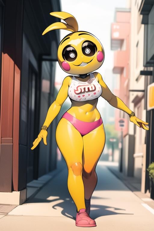 <lora:toychica-04:1> toychica, full body, solo, detailed background, public park, detailed shading, detailed ambient light, detailed background, masterpiece,