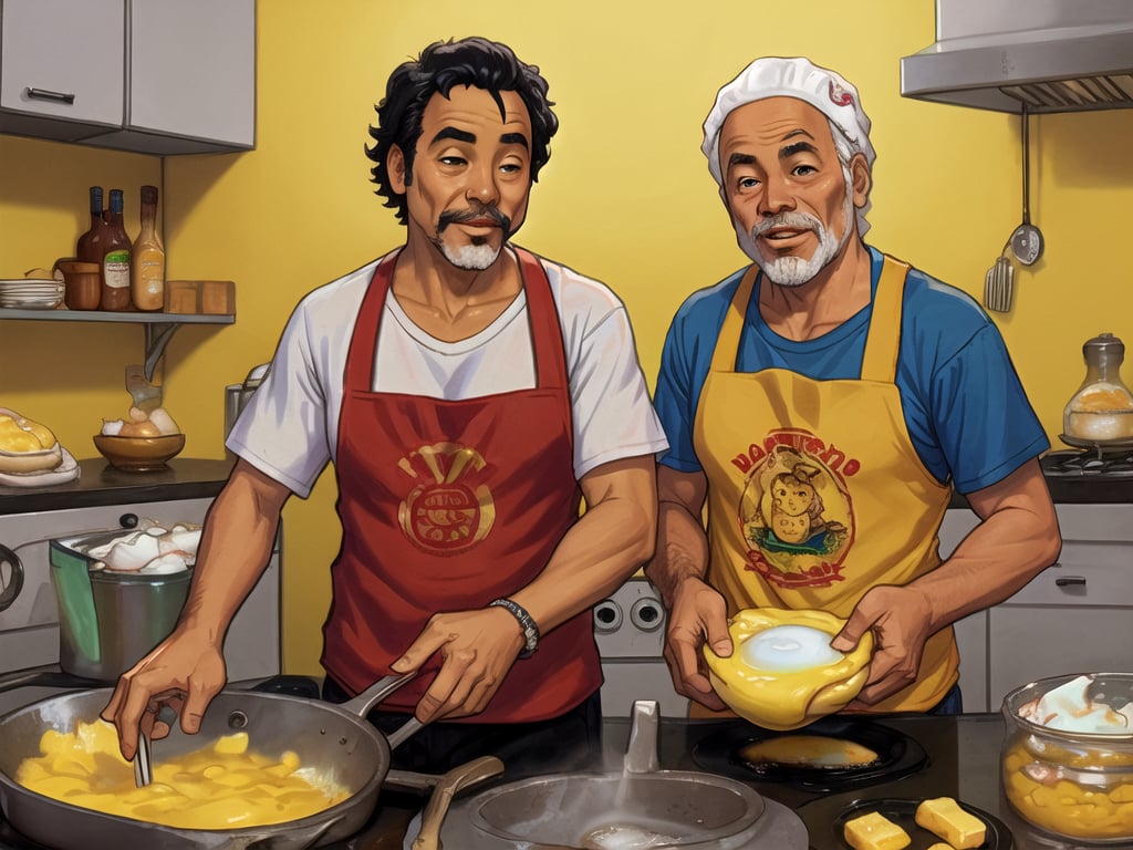 Cheech and Chong frying eggs