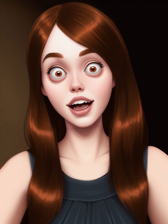 Extremely detailed digital art, ThePit Style, Overly Attached Girlfriend Meme, 