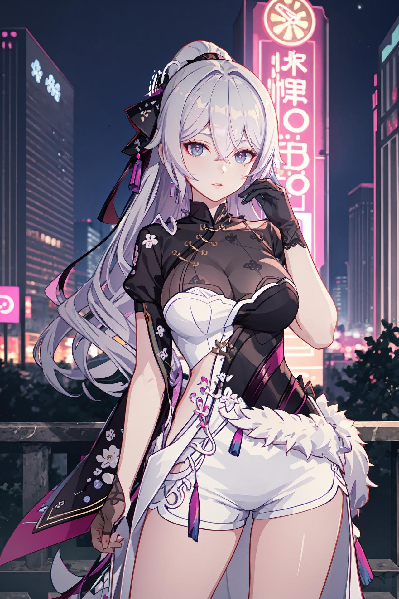 1girl,  bronya-qipao,  mismatched gloves by okingjo on Tensor.Art
