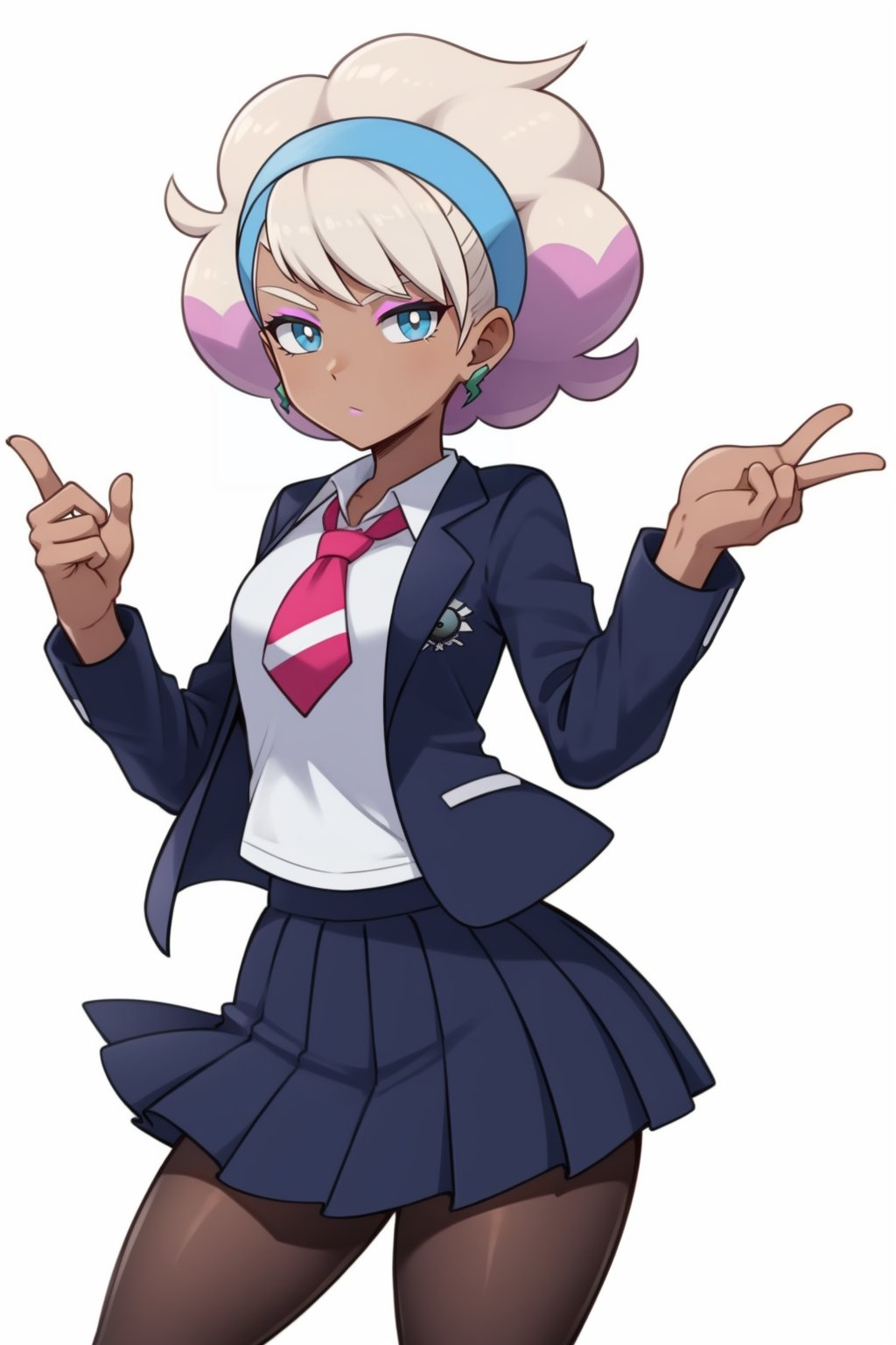 peonia (pokemon),  dark skin,  makeup by Ttan on Tensor.Art