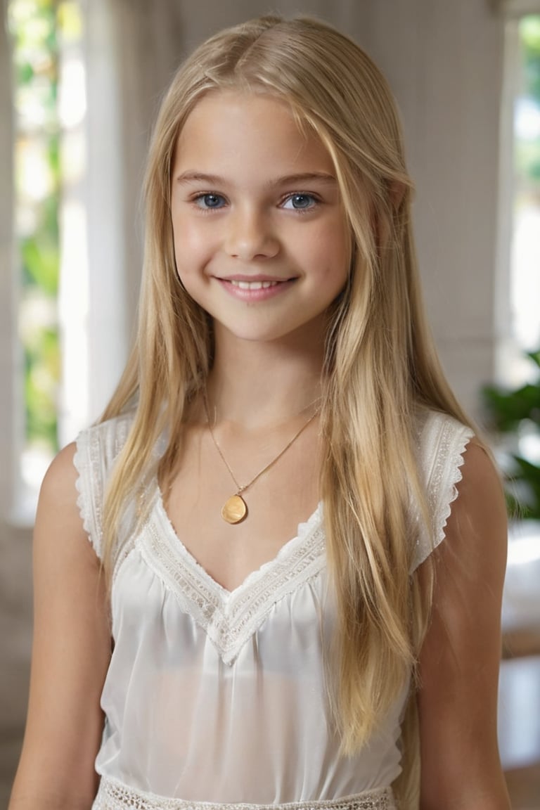 White drapes in background,  enhanc3d,  13 year old girl on Tensor.Art