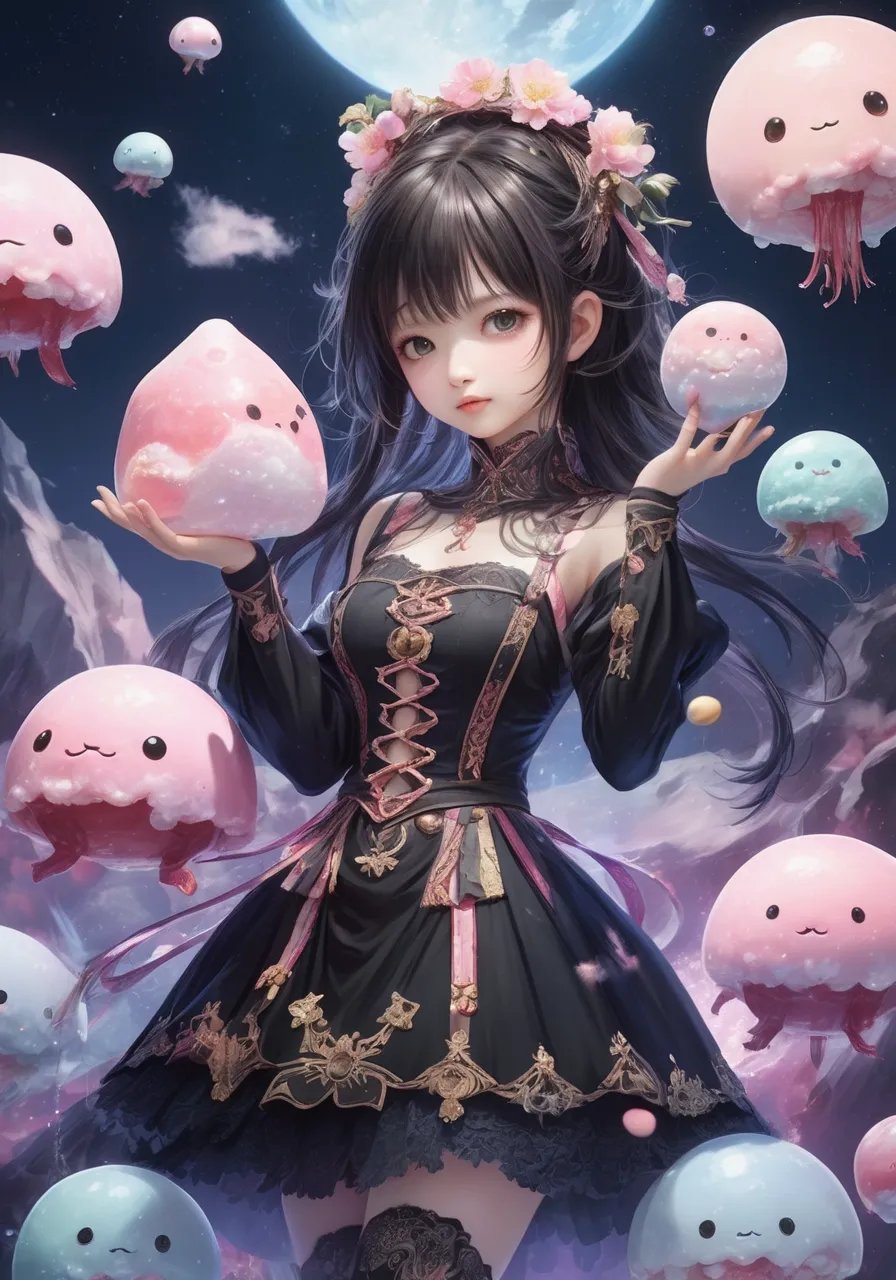 highres,  best quality,  summon deep dark fantasy kawaii mochi mochi wani wani panic by tkvier on Tensor.Art