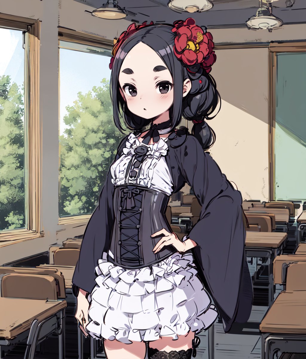 1girl,  solo,  black hair by Ttan on Tensor.Art