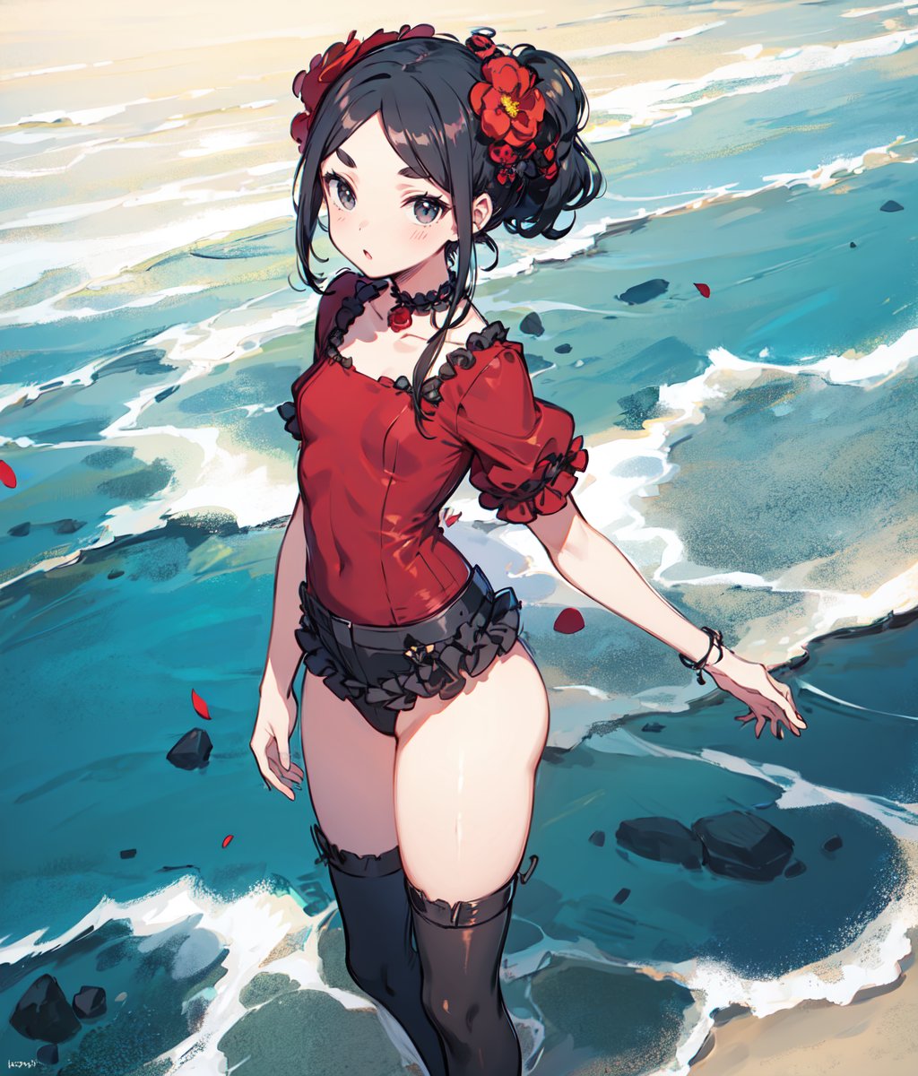 1girl,  solo,  black hair by Ttan on Tensor.Art
