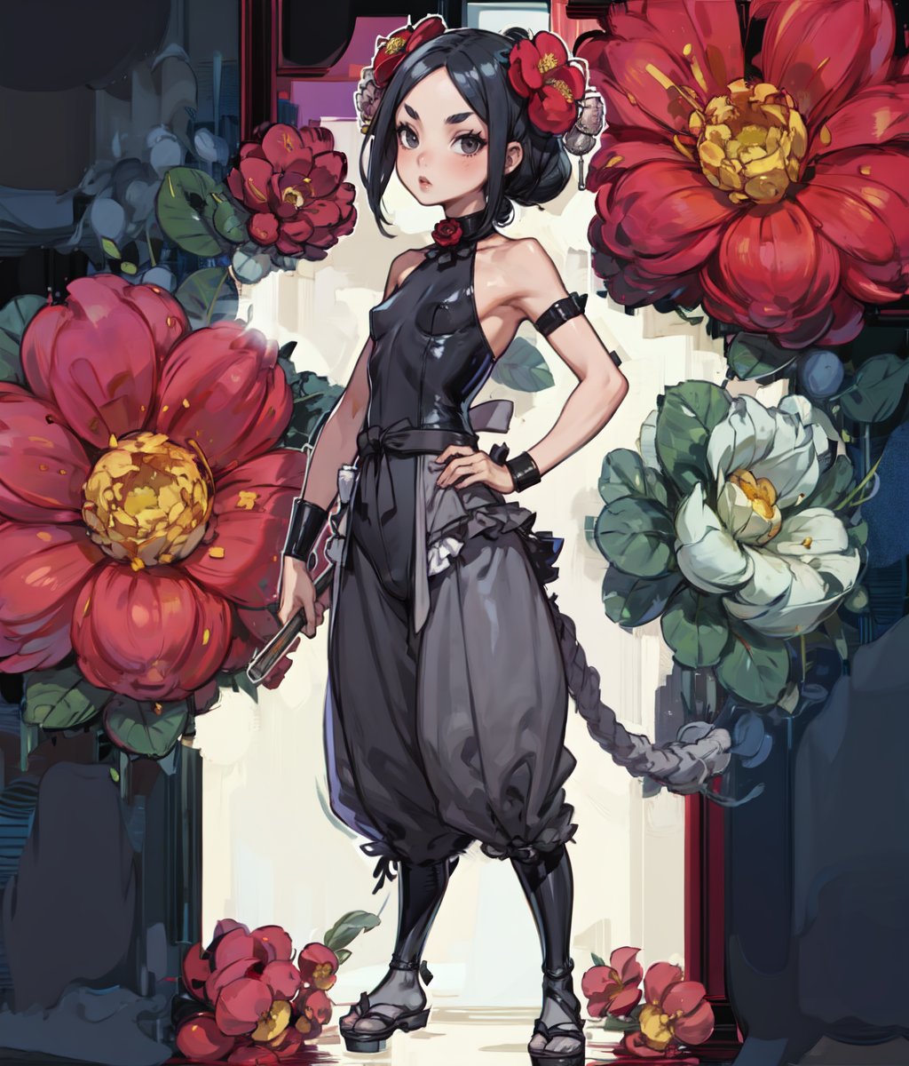 1girl,  solo,  black hair by Ttan on Tensor.Art