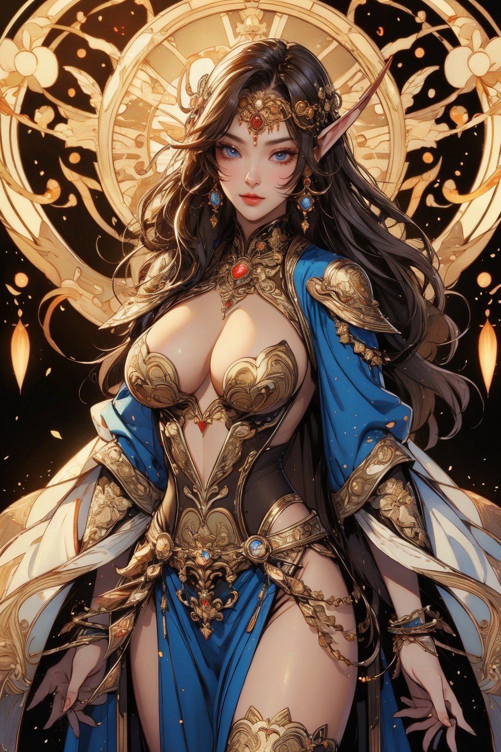 DARK ELF, busty and sexy girl, 8k, masterpiece, ultra-realistic, best quality, high resolution, high definition,TERRA