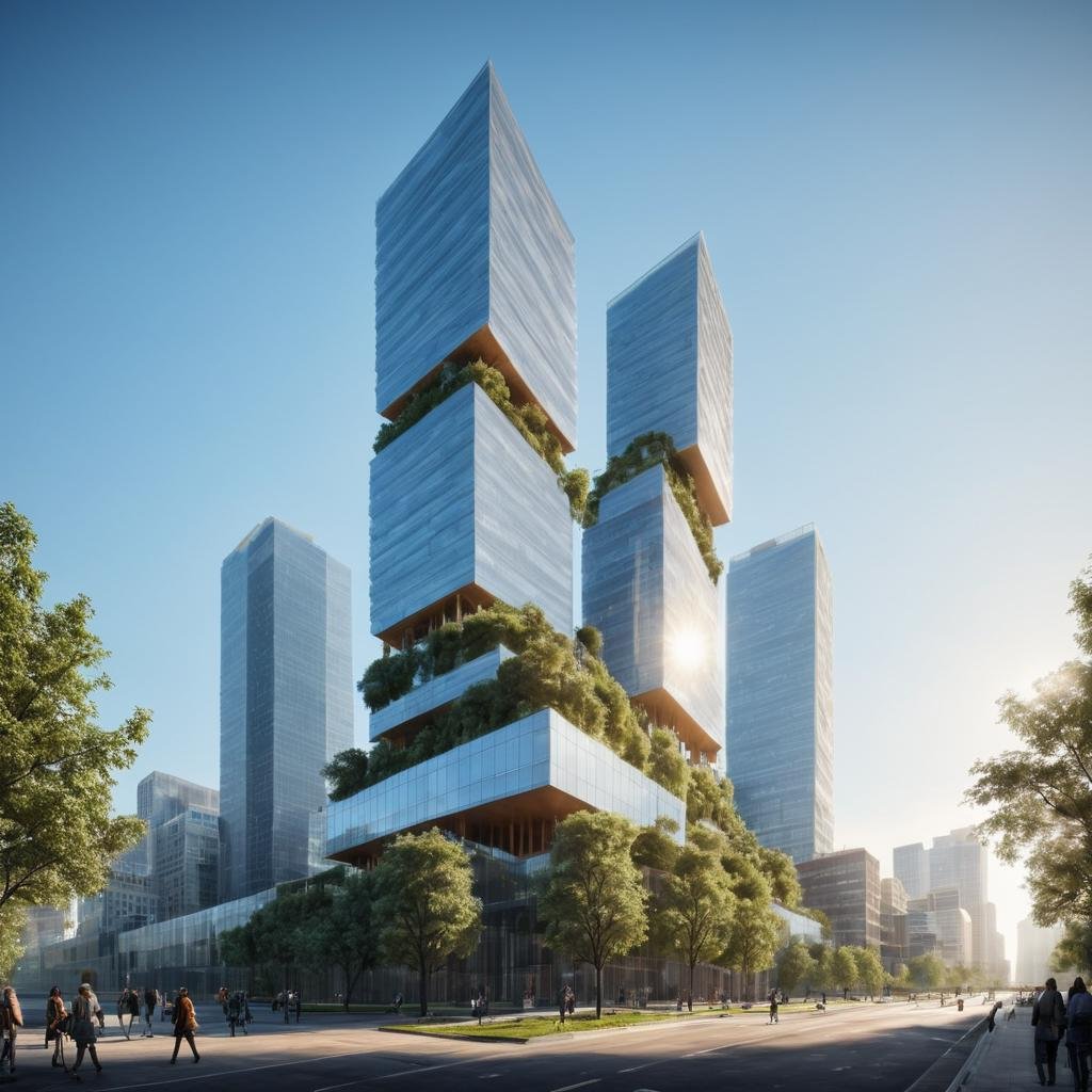 (((Modern style architecture,  Art galleries and public buildings))),  outdoors by HHM on Tensor.Art