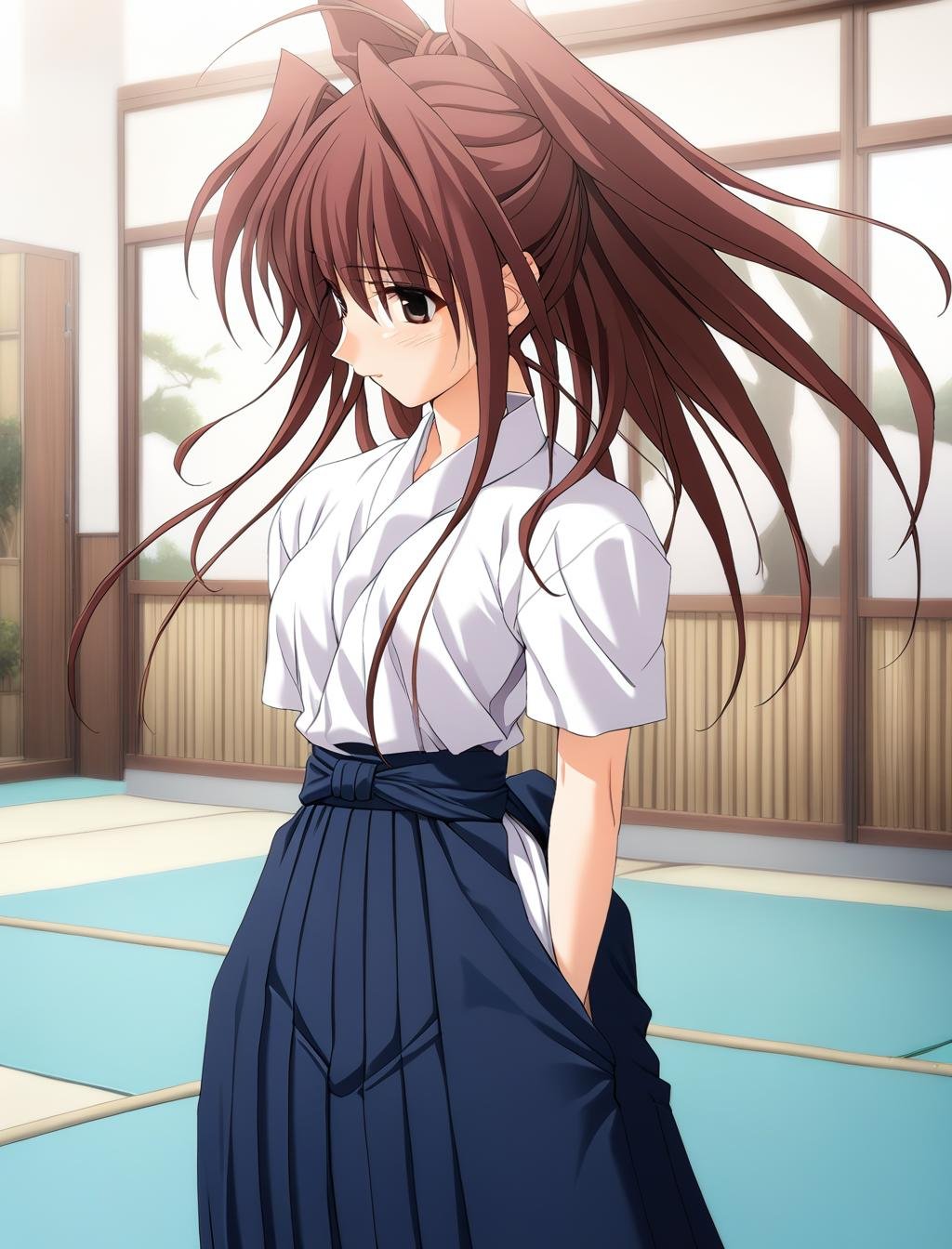 1girl,  Fujiwara Miyabi,  white japanese clothes by CruZz127 on Tensor.Art