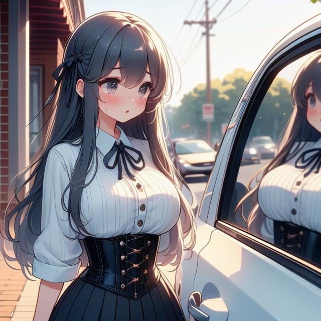 (((masterpiece))),  (((best quality))),  looking car glass by 鬼畫符 on Tensor.Art