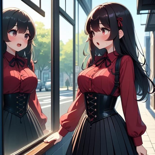 (((masterpiece))),  (((best quality))),  (((looking window glass))) by 鬼畫符 on Tensor.Art