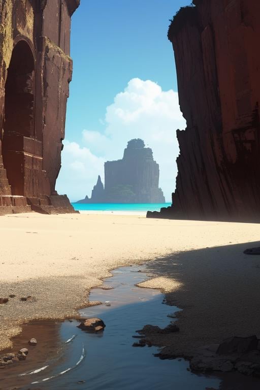 landscape,  deserted island,  intricate details by dbst17 on Tensor.Art
