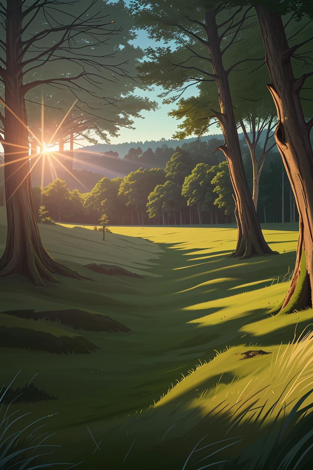 landscape photo,  green fields,  grass by dbst17 on Tensor.Art