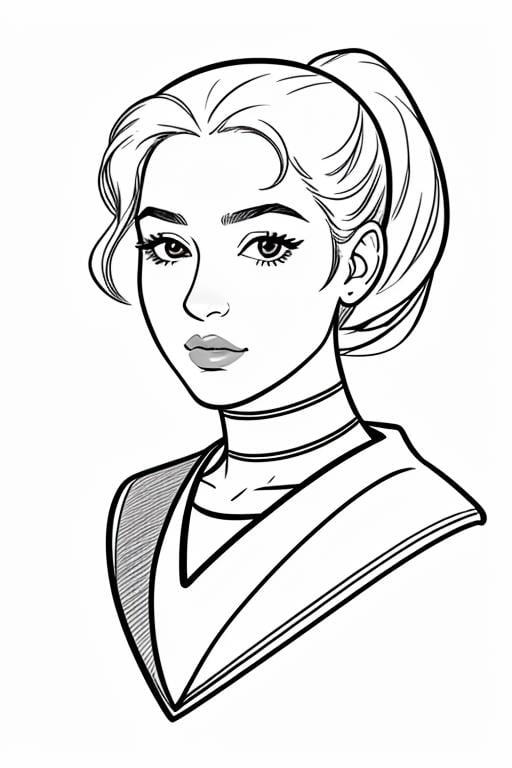 woman,  line art by dbst17 on Tensor.Art