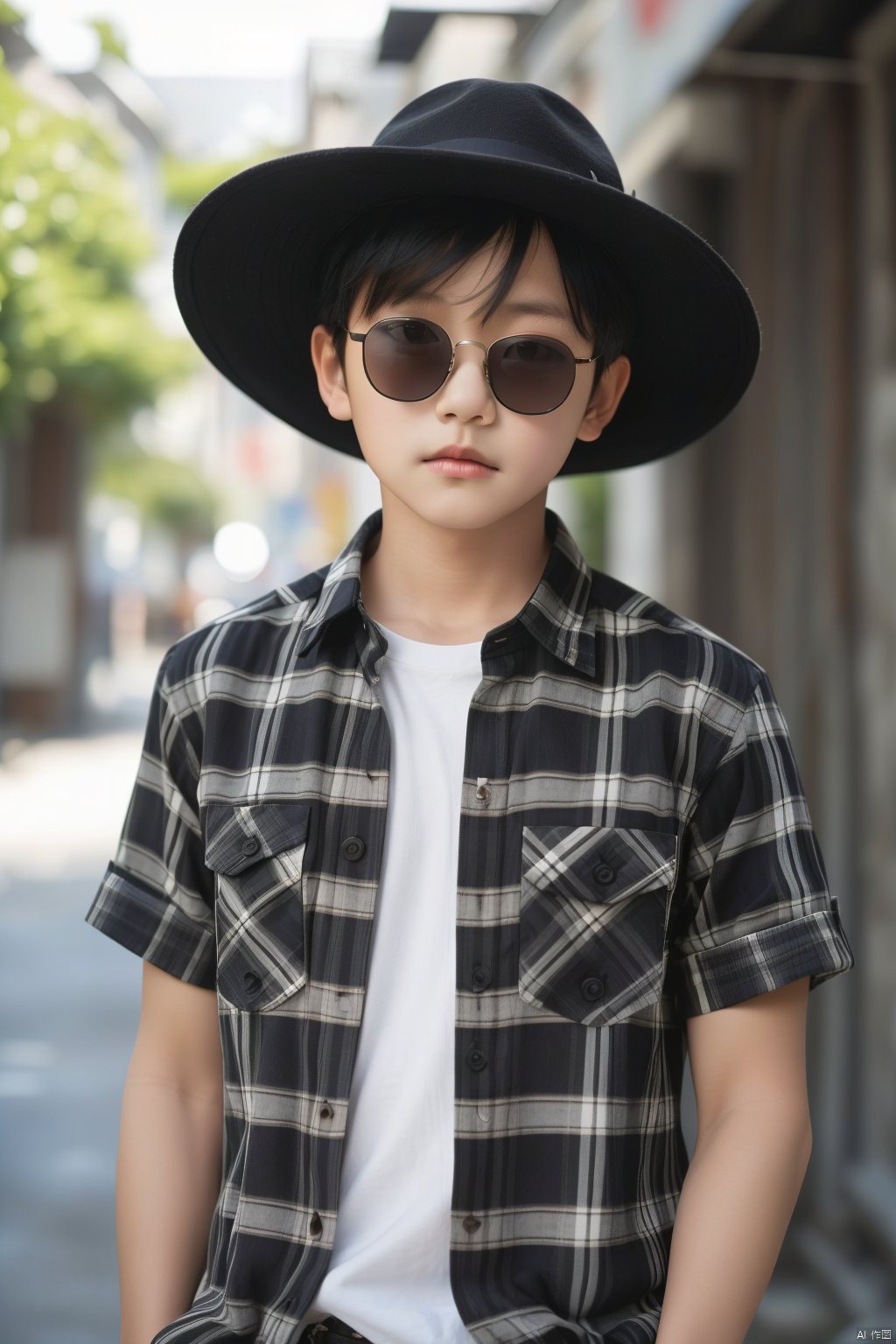 solo,  looking at viewer,  shirt by 蔚蓝Blue on Tensor.Art