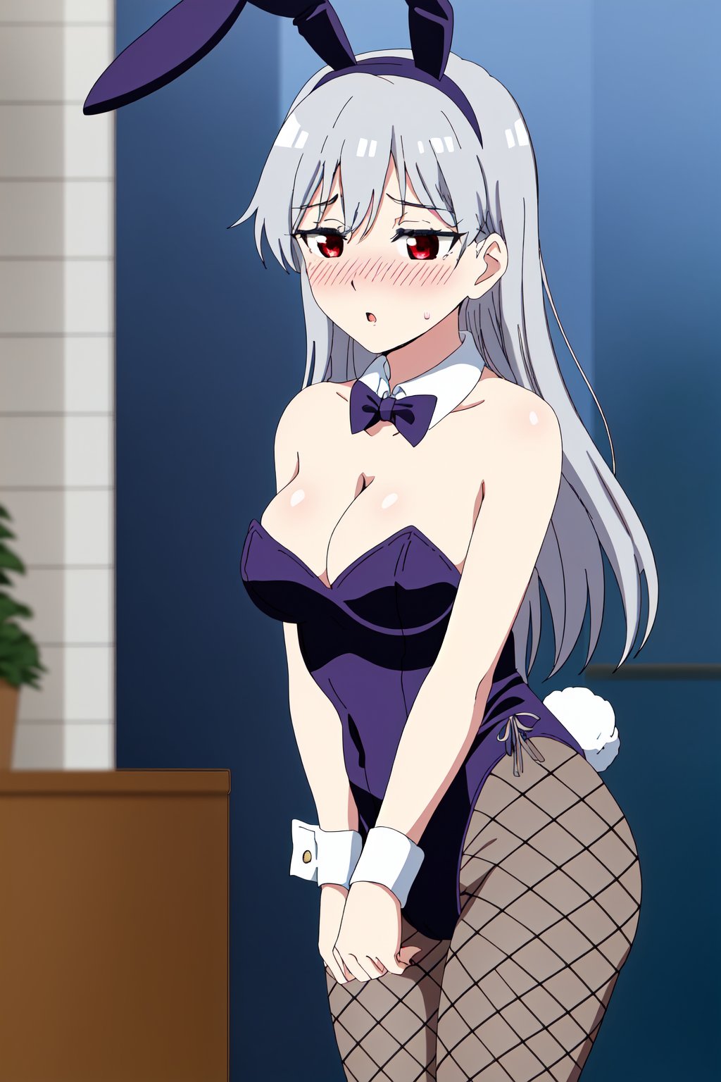 Eiai nano,  red eyes,  grey hair by lupito 2 on Tensor.Art