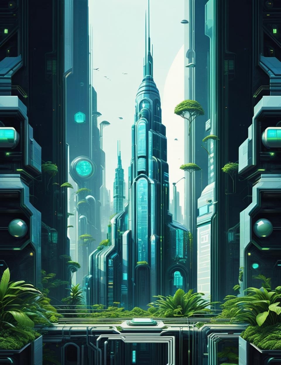 DonMC1rcu17Pl4nXL,regular fit architecture futuristic city lush vegetation, <lora:DonMC1rcu17Pl4nXL:0.8>