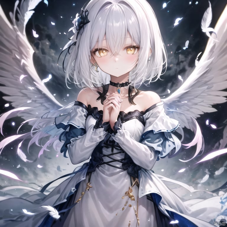 1girl,  solo,  wings by 灯之幻星河 on Tensor.Art