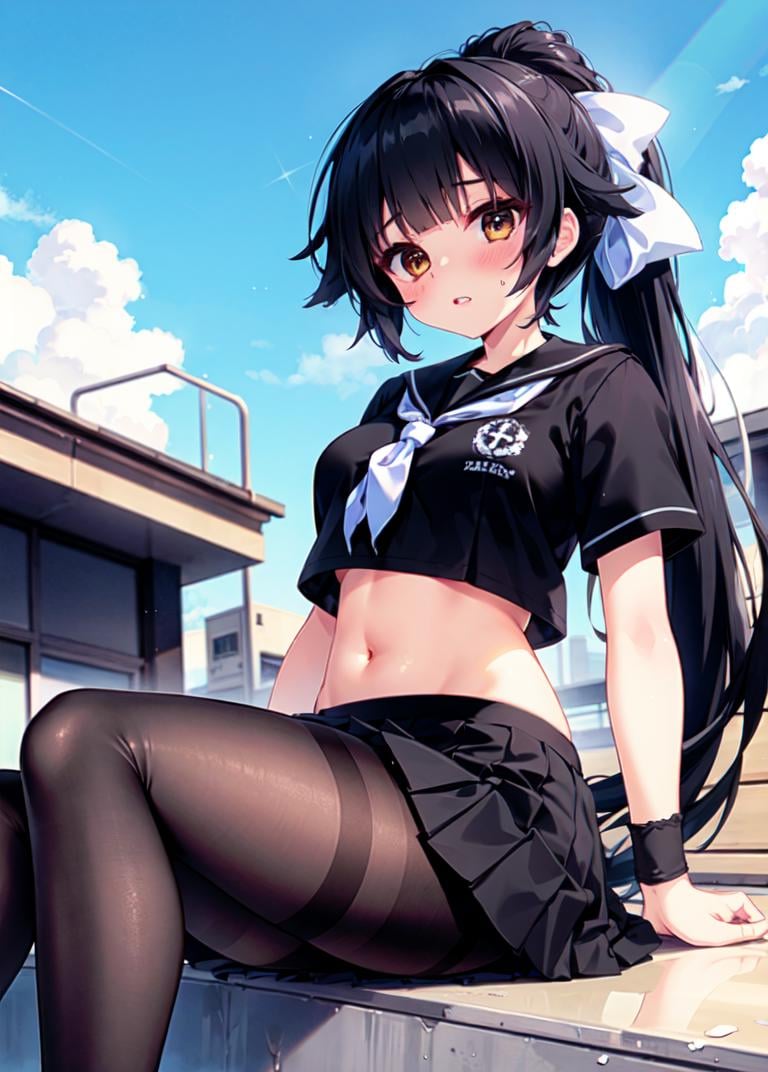 takao_\(azur_lane\),  ponytail,  black_hair by sk on Tensor.Art