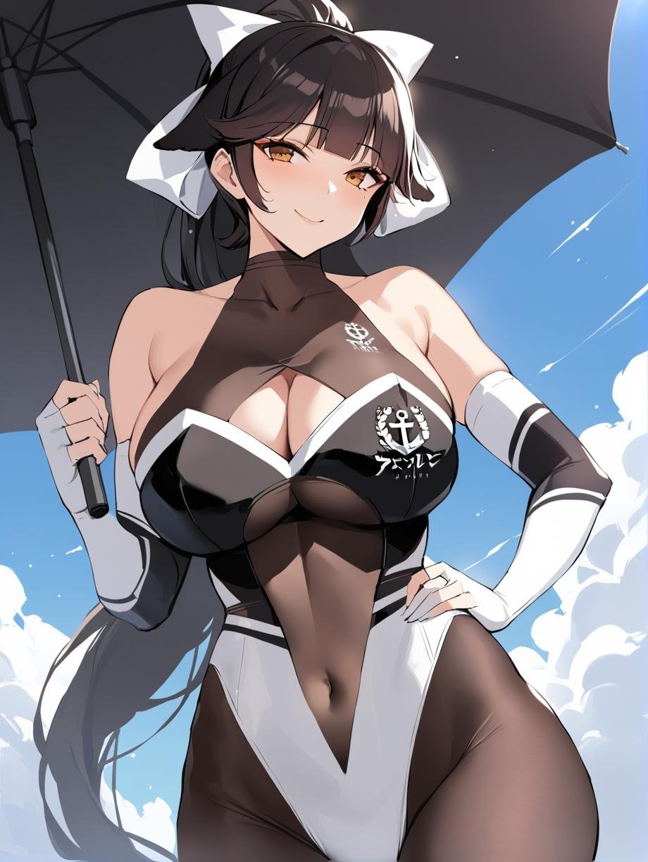 takao_\(azur_lane\),  long hair,  race_queen by sk on Tensor.Art