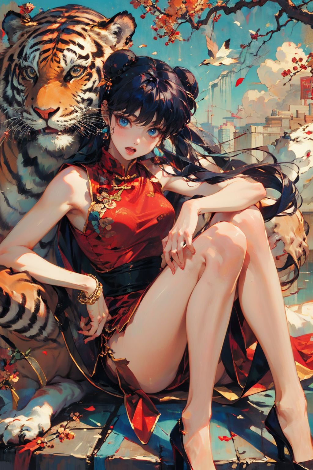 xuer Shampoo,  1girl,  tiger by Ttan on Tensor.Art