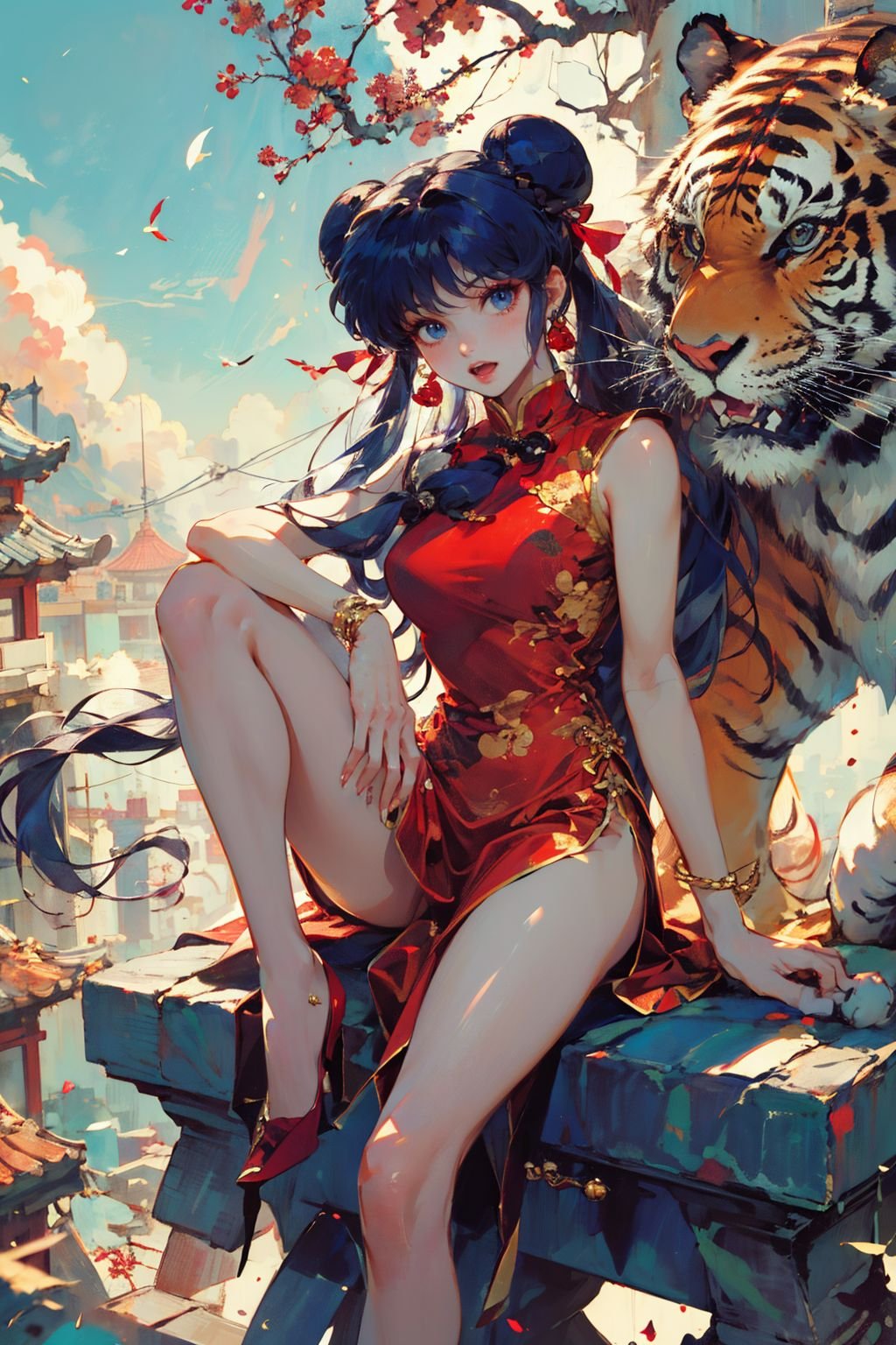 xuer Shampoo,  1girl,  tiger by Ttan on Tensor.Art