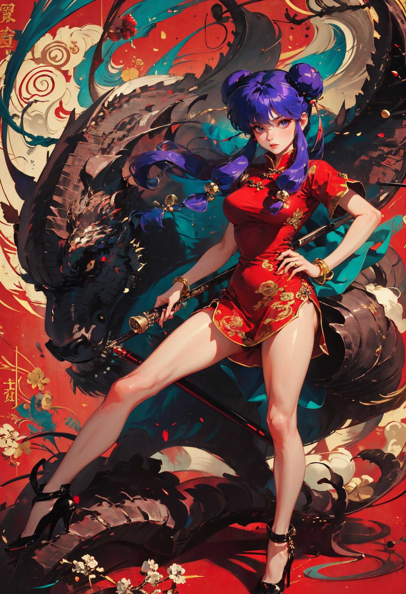 xuer Shampoo,  1girl,  shampoo \(ranma 1/2\) by Ttan on Tensor.Art