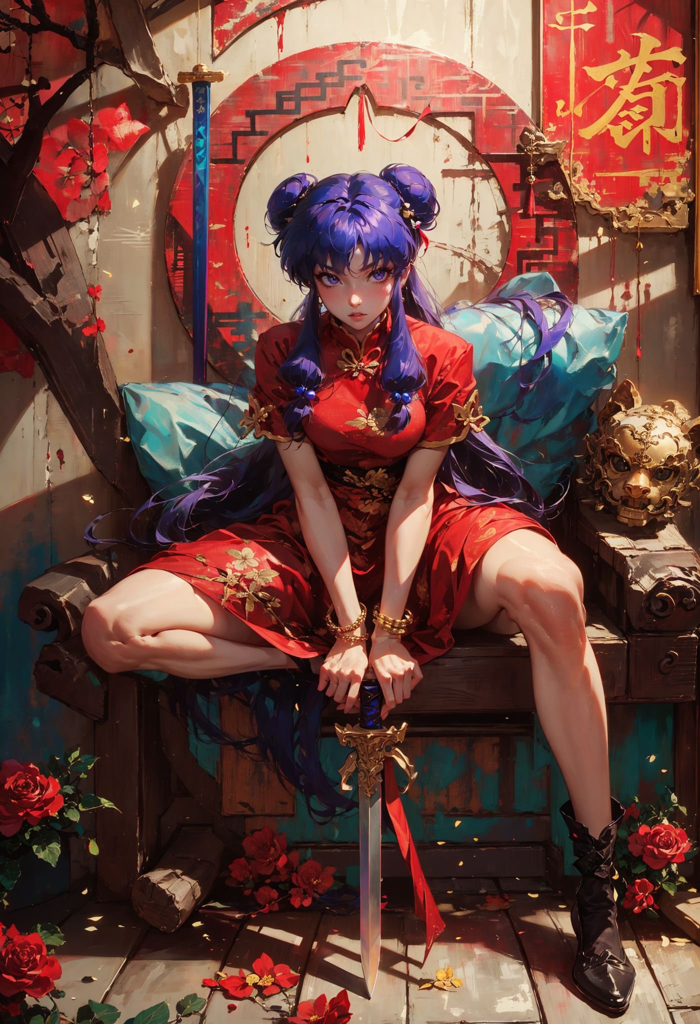 xuer Shampoo,  1girl,  shampoo \(ranma 1/2\) by Ttan on Tensor.Art