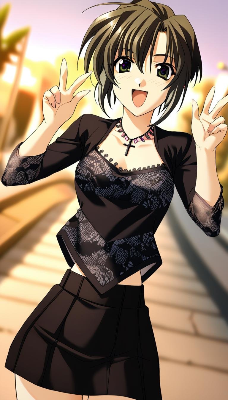 1girl,  Kurosu Kanata,  black shirt by CruZz127 on Tensor.Art