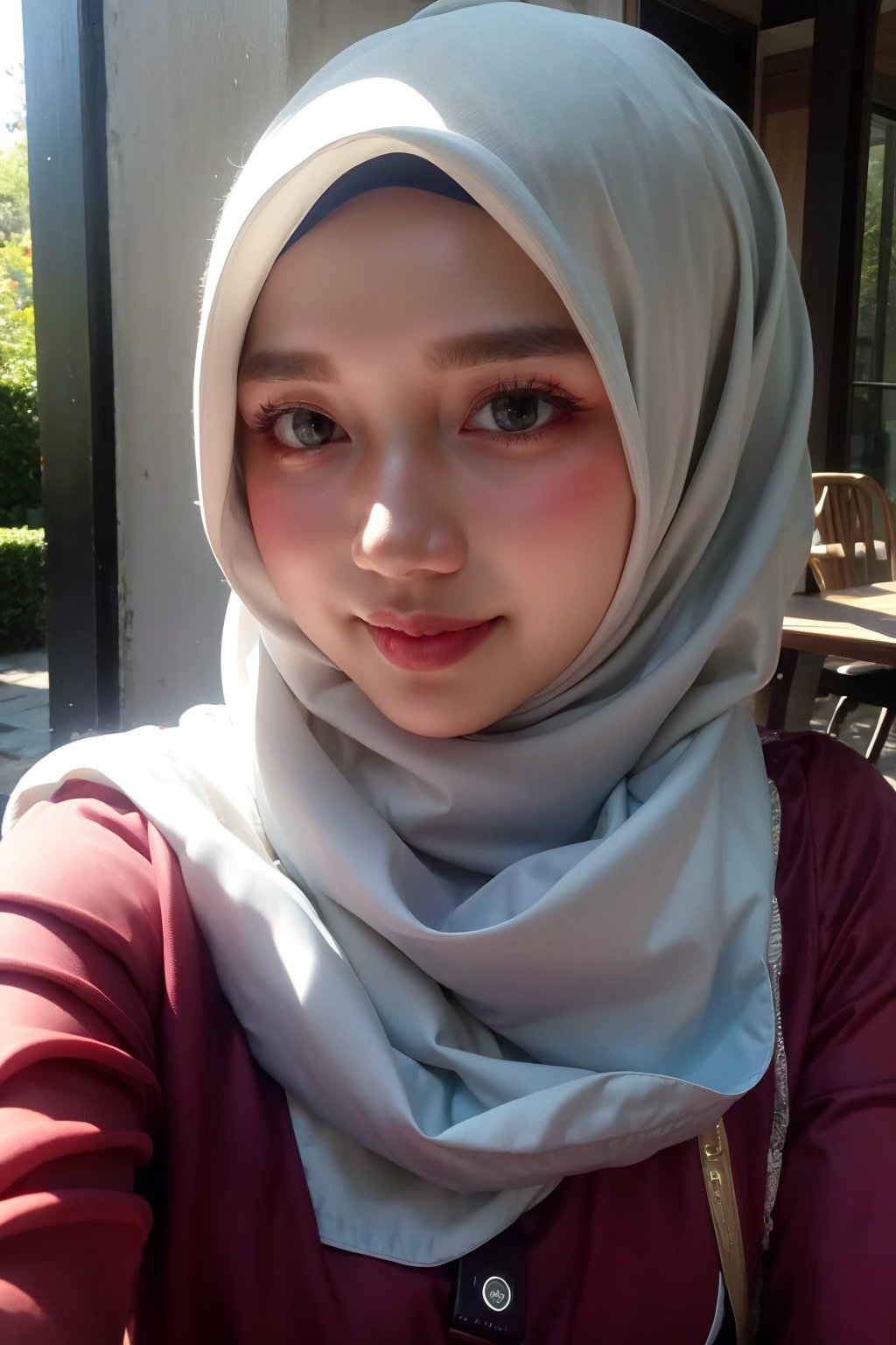 Close up,
1 girl, solo, looks, enjoying, looking at viewer, hijab 

,D1AMOND,ar1n,Masterpiece,C1SYU,IR3N ,R15M 