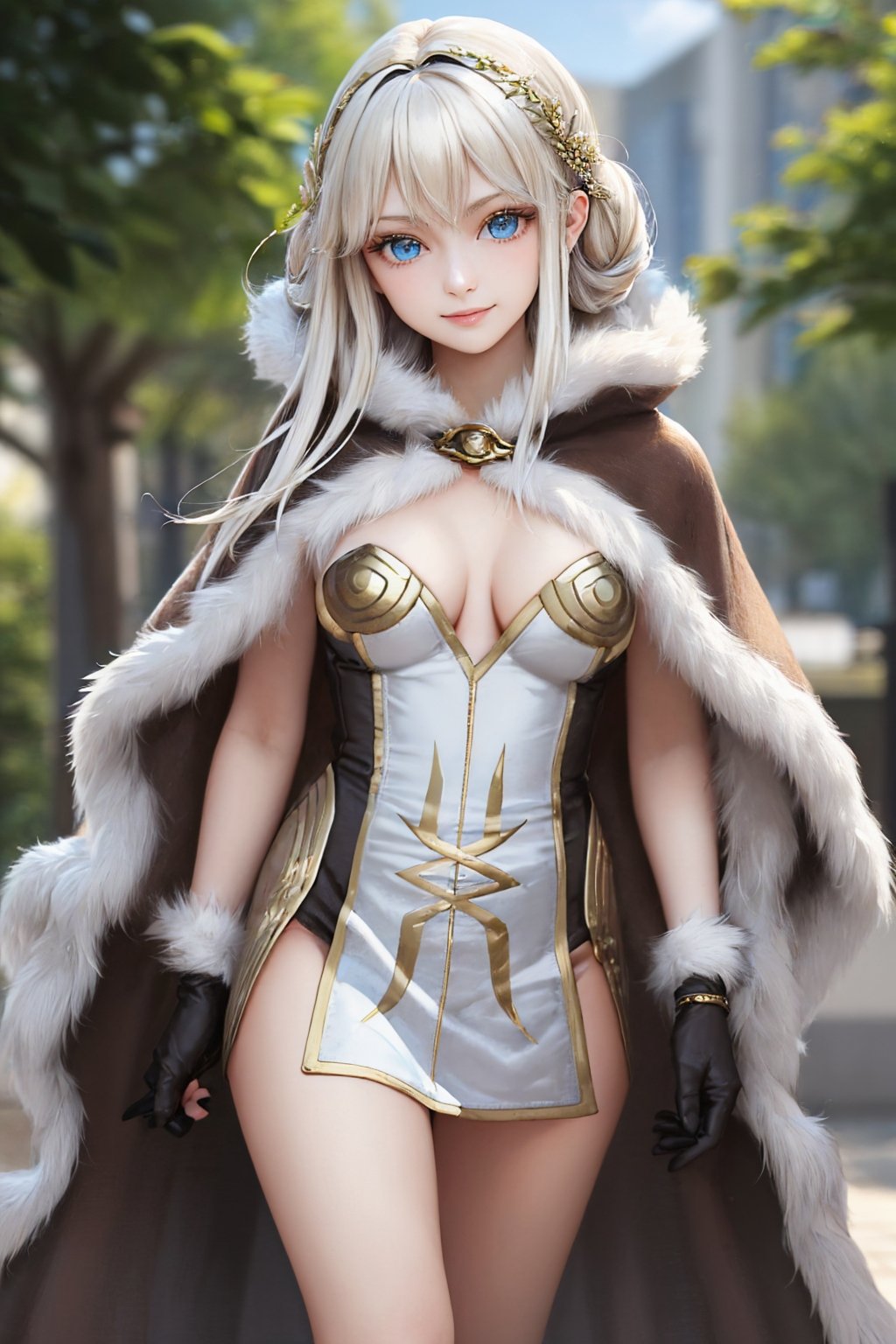 (masterpiece, best quality:1.2), solo, 1girl, smile, looking at viewer, long hair, white hair, blue eyes, ragnarokhiwiz <lora:attire_ro_highwizard-09:1>