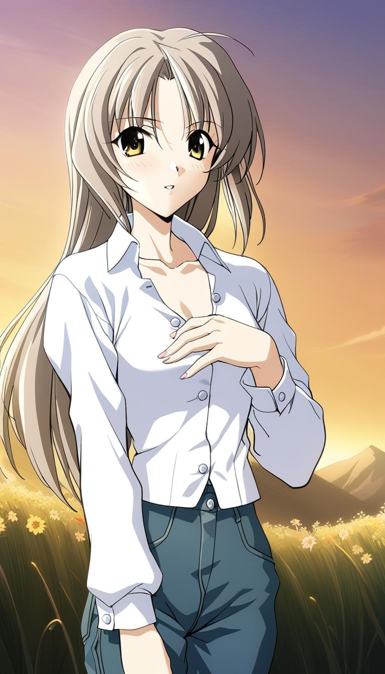 1girl,  Futami Shion,  white shirt by CruZz127 on Tensor.Art