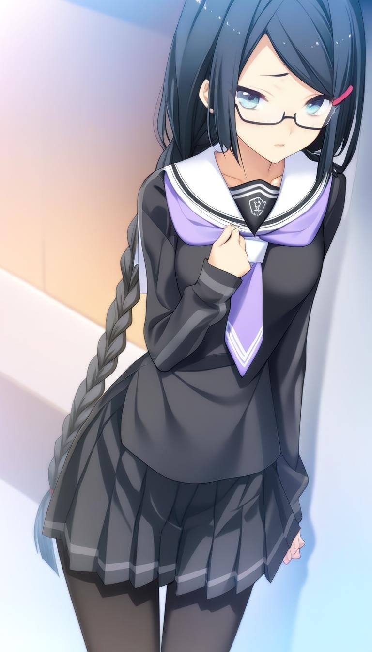 1girl,  Himuraki Mizuha,  school uniform by CruZz127 on Tensor.Art