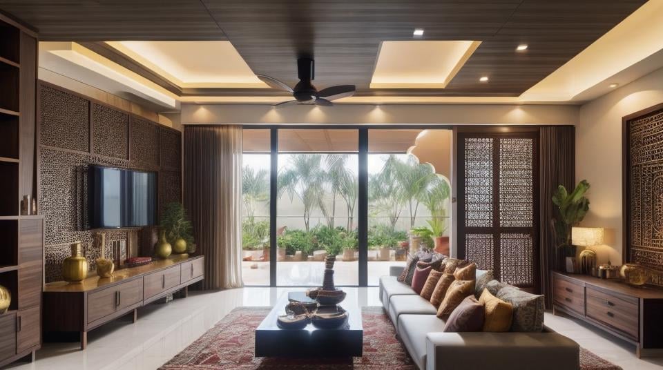 Modern Indian Living room, <lora:Archilab_Indian_Interior-05:0.5>  <lora:add_detail:0.5>