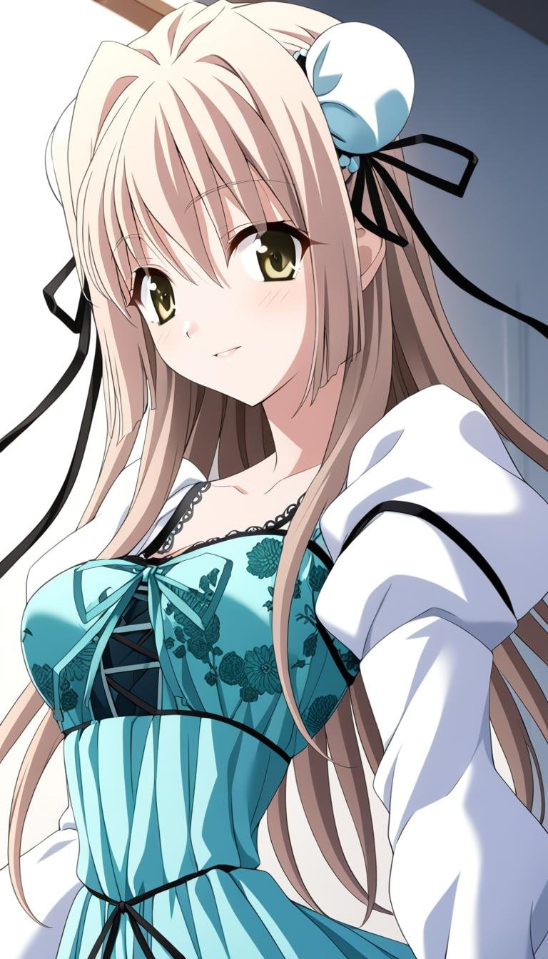 1girl,  Hanamatsuri Karin,  aqua dress by CruZz127 on Tensor.Art