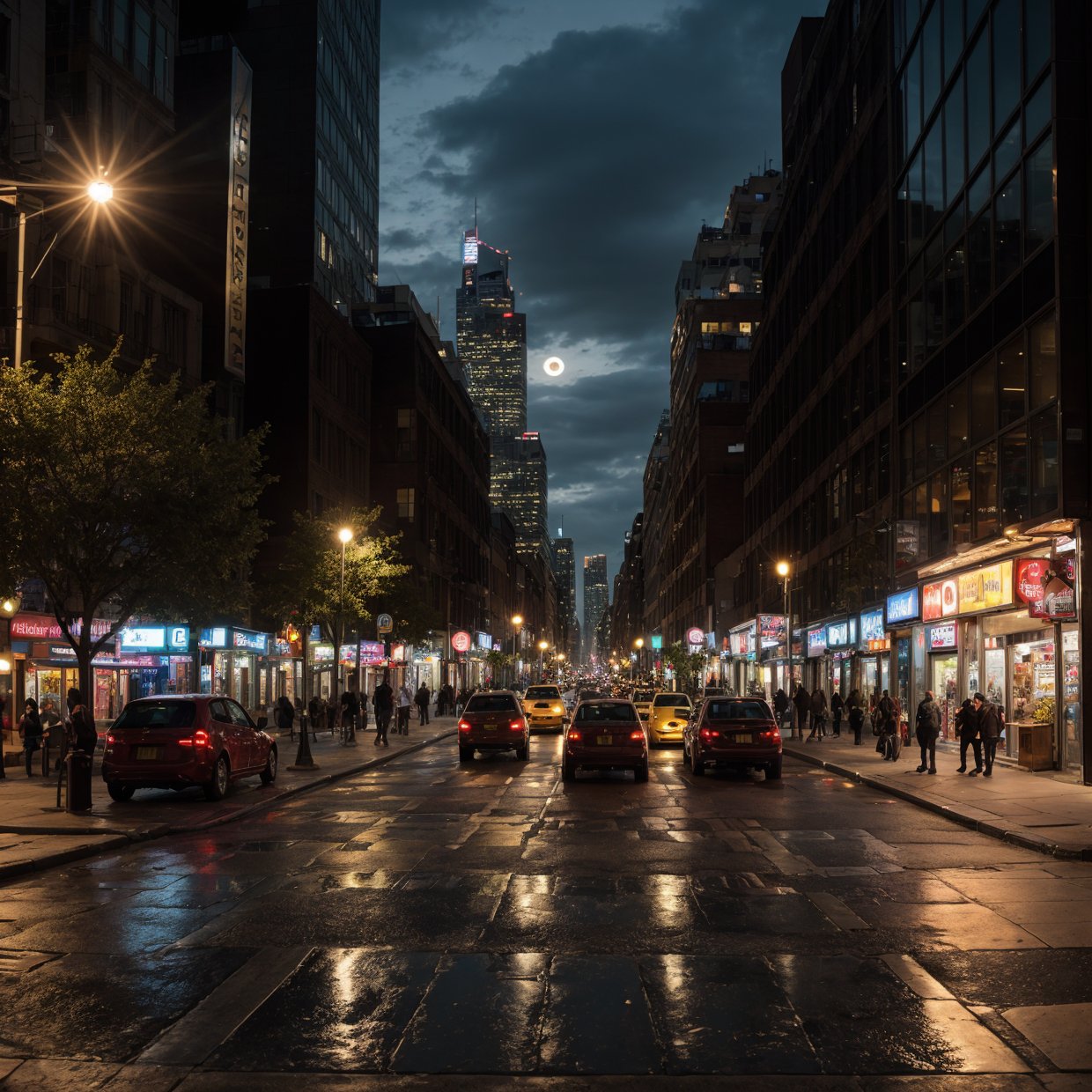 city,people,night,(best quality,4k,8k,highres,masterpiece:1.2),portrait,urban,surreal,detailed buildings,shining lights,neon signs,vibrant colors,street scene,lively atmosphere,exciting energy,bustling crowds,dynamic motion,nightlife,evocative shadows,reflection in puddles,contrast,busy traffic,mysterious alleyways,architecture details,moody ambience,moonlit sky,cityscape silhouette,artistic composition,movement,urban exploration,authenticity,lifelike portrait,expressive faces,storytelling,diversity and inclusivity,interactions,dynamic street photography,raw emotions,realistic textures,city lights reflecting on wet streets,blurred motion of passing cars,glowing skyscrapers,exploring the unknown corners of the city,unique characters,hidden stories to discover,nighttime adventures in the city that never sleeps.