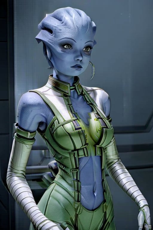 asari,  1girls,  green skin by 一起旅行 on Tensor.Art